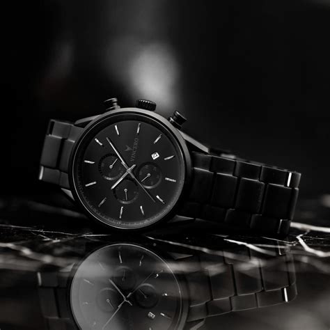 The Chrono S Matte Black Steel Matte Black Luxury Watches For Men