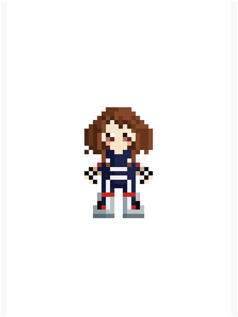 My Hero Academia Ochaco Uraraka Pixel Art Ver 2 Spiral Notebook For