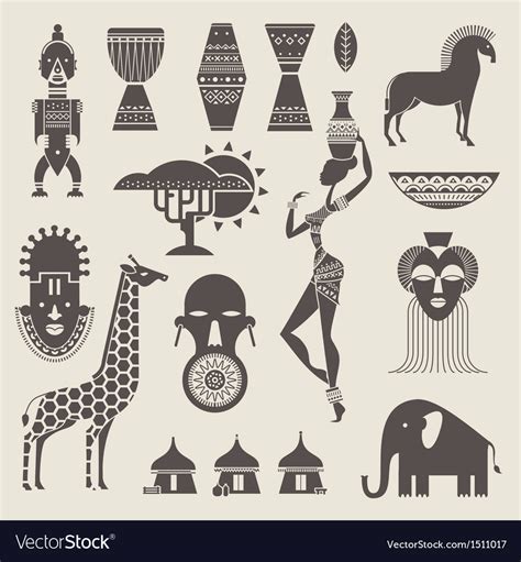 Africa Icons Royalty Free Vector Image Vectorstock