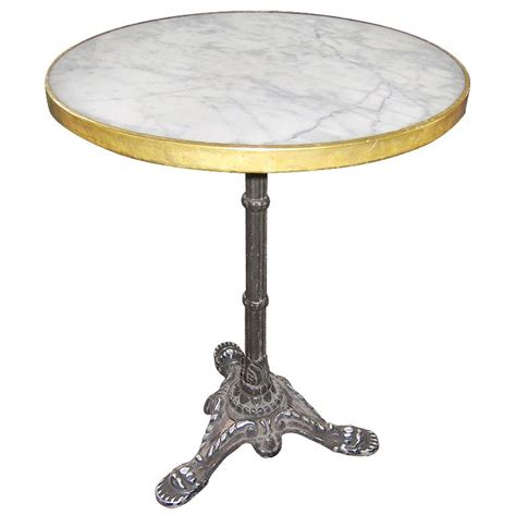 Marble Top French Bistro Table Patio Furnishings