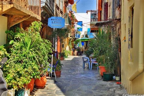 The Romantic Old Town Of Chania In Crete Hellas Greece