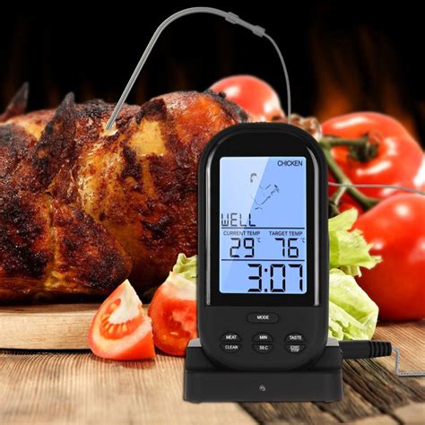 Handheld Digital Wireless Remote Kitchen Oven Food Cookingbbq Grill