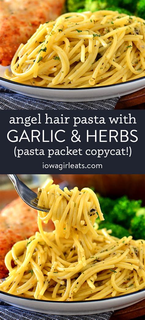 Angel Hair Pasta With Garlic And Herbs Pasta Packet Recipe