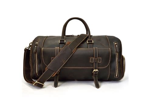 Large Leather Travel Bag Womens Duffel Flixts