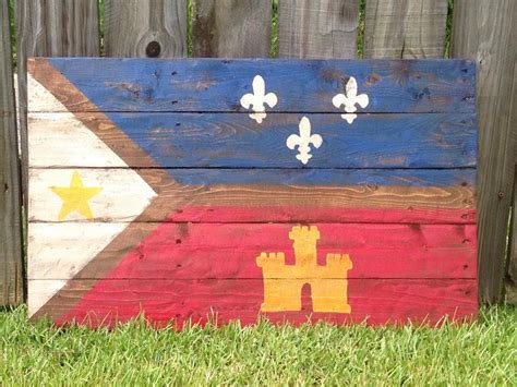 Acadiana Flag Made From Pallet Boards Reclaimed Wood Signs Wood