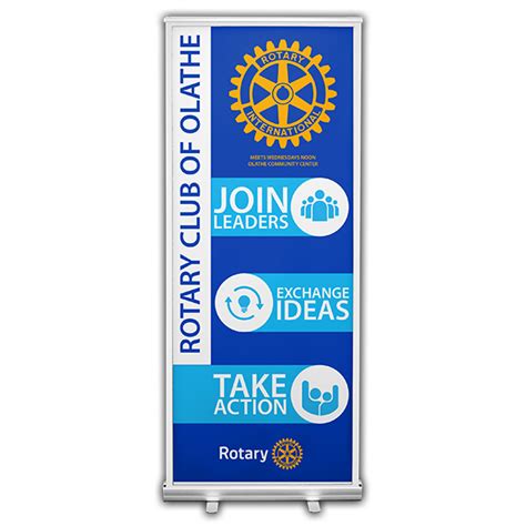 Rotary Retractable Banner Rotary Club Supplies Russell Hampton Company
