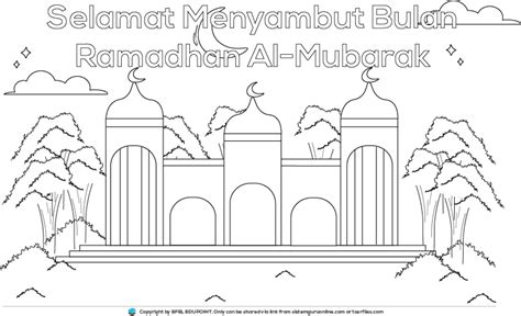 Gambar Mewarna Sempena Bulan Ramadhan Download Poster Mewarna Hari