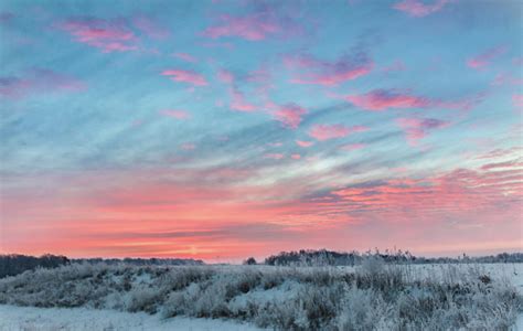 Frosty Pastel Winter Sunrise Skies Of By Carl M Christensen