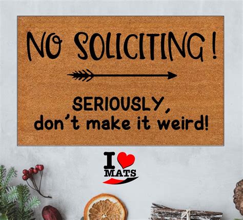 No Soliciting Seriously Dont Make It Weird Etsy