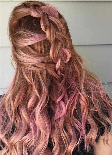 From metallic coppery highlights to blushing ombre fades, rose gold locks are winning eeeverywhere from instagram to pinterest (and there are no prizes for guessing why). 65 Rose Gold Hair Color Ideas for 2017 - Rose Gold Hair ...