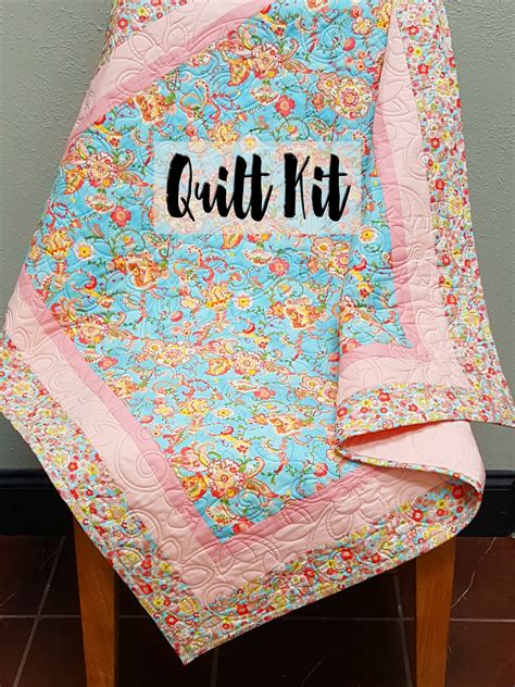 Easy Quilt Kit Beginner Quilt Kit Baby Girl Quilt Kit Diy Etsy