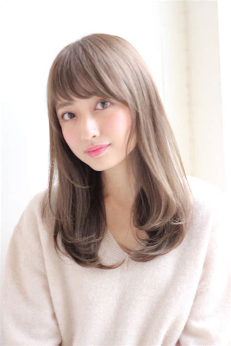 前髪あり セミロング 冬 グレージュ×garden Omotesando×田塚 裕志 Garden Omotesando×330190【hair】