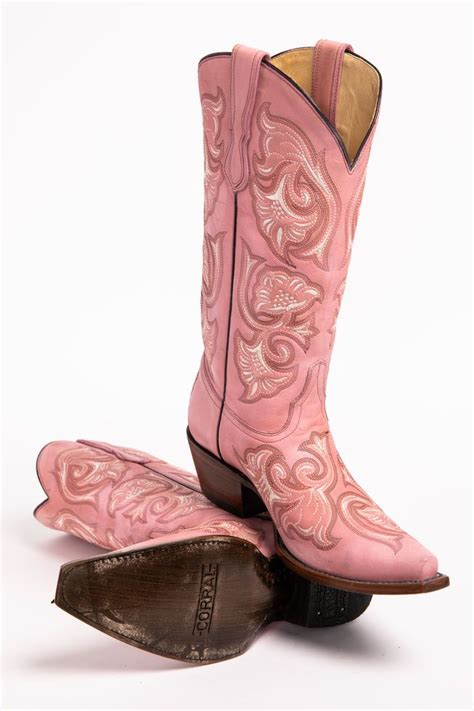 Corral Floral Embroidered Pink Cowgirl Boots Snip Toe Pink Pink Cowgirl Boots Ariat