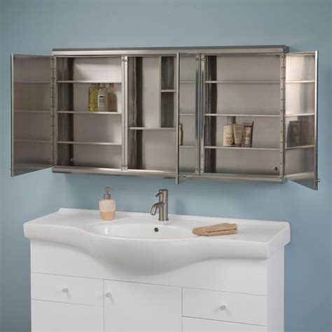 Photos Cosmopolitan Stainless Steel Tri View Medicine Cabinet With