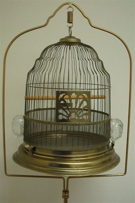 Vintage Antique Brass Bird Cage And Stand Bird Cage Stand Vintage Bird