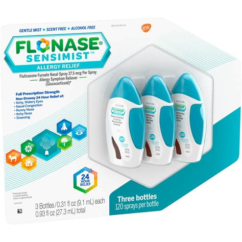 Flonase Sensimist Allergy Relief Nasal Spray 120 Sprays 3 Pack 360