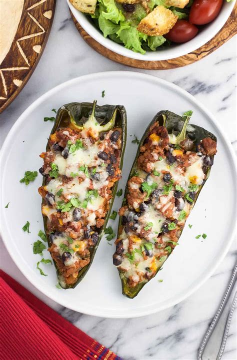Healthy Stuffed Poblano Peppers
