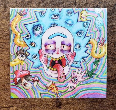 Trippy Rick And Morty Sticker Vinyl Waterproof Fade Proof Etsy In