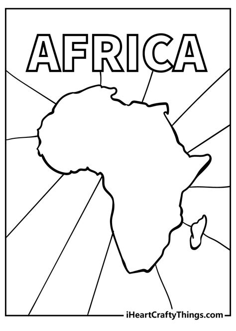 Map Of Africa Coloring Page Africa Map Coloring Pages At Getcolorings