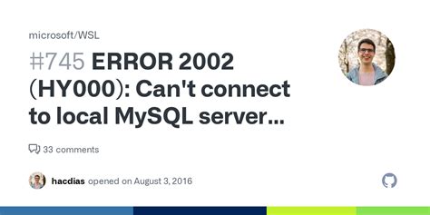 Error Hy Can T Connect To Local Mysql Server Through Socket