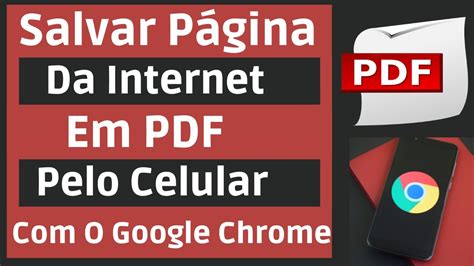 Como Salvar Uma Página Da Internet Em PDF No Celular O Navegador