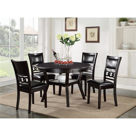 New Classic Sylvana D1701 50s Eby Contemporary 5 Piece Dining Table And Chair Set With Table