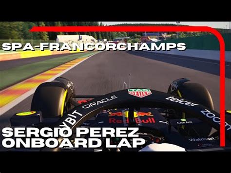 SERGIO PEREZ RED BULL F1 RB18 ONBOARD AT SPA FRANCORCHAMPS YouTube