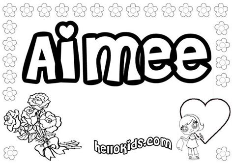 Aimee Coloring Pages