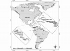 Map of the North, Central and South American countries. | Download ...