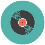 Record Icon Vinyl Flat Musica Icona Vinile