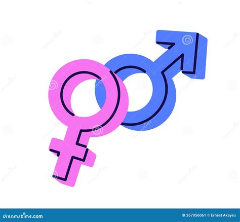 Male And Female Gender Symbols Woman And Man Sexes Relationship
