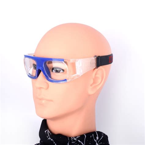 bright black and blue anti impact shockproof sport basketball football eyewear goggles