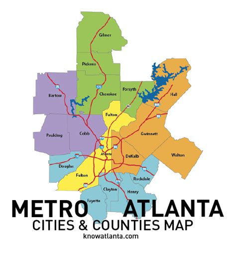 Map Of Metro Atlanta Cities World Map