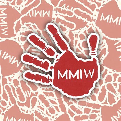 Missing And Murdered Indigenous Women Mmiw Red Handprint Etsy Uk