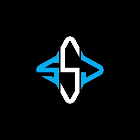 Ssj Letter Logo Creative Design With Vector Graphic 8467802 Vector Art