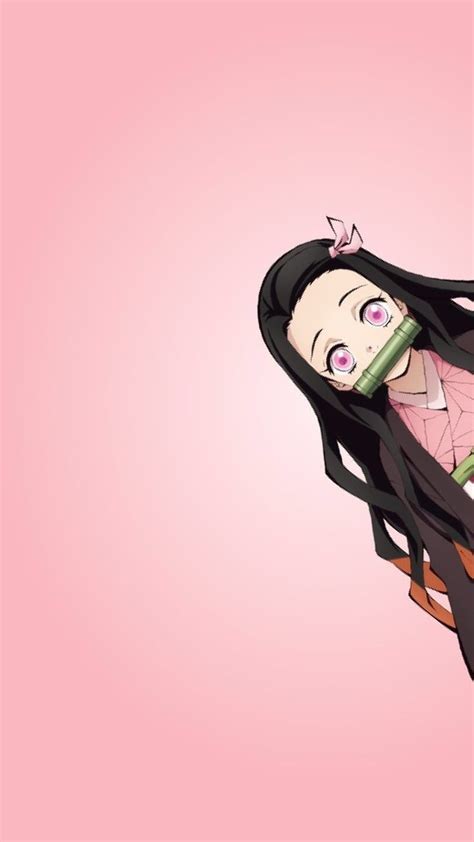 Nezuko anime lindas asesino de demonios pasteles rosas Fondo de pantalla de teléfono HD