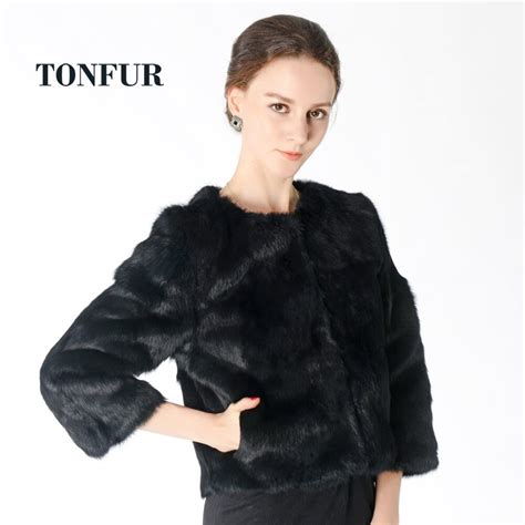 100 rabbit fur coat multi colors real natural rabbit fur jacket women fashion brand tonfur coat