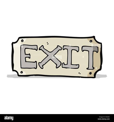 Cartoon Exit Sign Stock Vector Image And Art Alamy