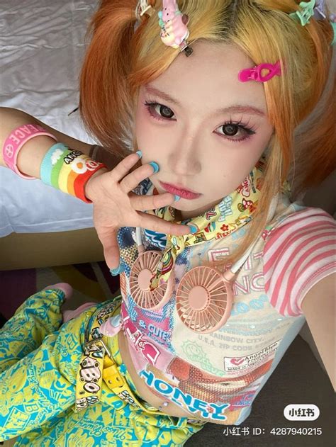 pin by zeii on ulzzang ꒰⑅ᵕ༚ᵕ꒱˖♡ colourful outfits pretty selfies gyaru fashion