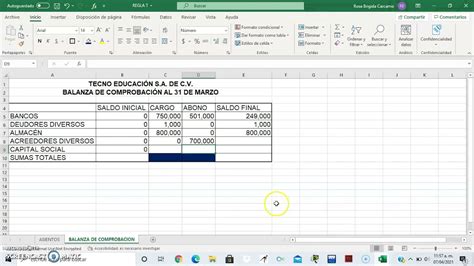 Balanza De ComprobaciÓn Excel Youtube
