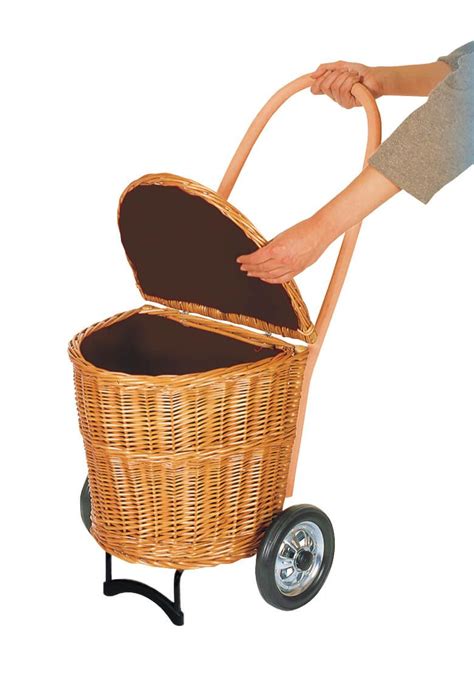 Wicker Basket Shopping Trolley Shopping Trolley Wicker Basket Weaving