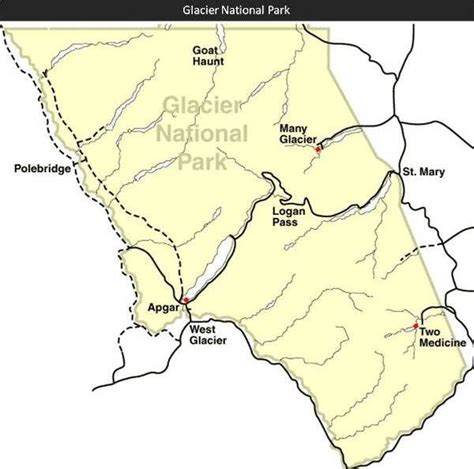 Glacier National Park Trail Map