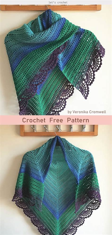Feather Shawl Crochet Pattern Free Click Below Link For Free Pattern