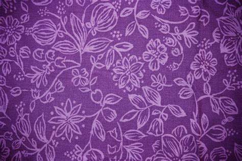 Purple Fabric With Floral Pattern Texture Picture Free