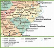 Map of North and South Carolina - Ontheworldmap.com