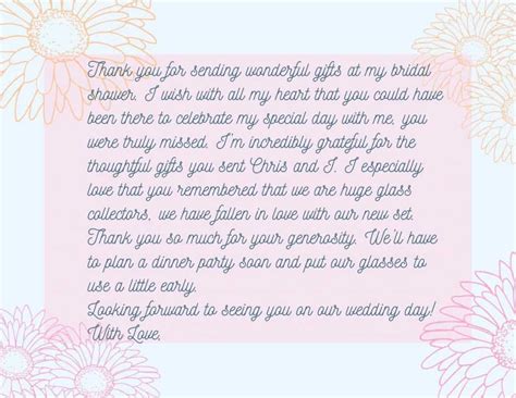 Wedding Thank You Card Wording For Cash T Examples How To Write A