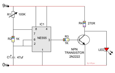 Astable 555 Timer Schematic Astable Multivibrator Using 555 Timer