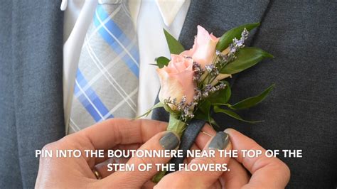 How To Pin On A Boutonniere Youtube