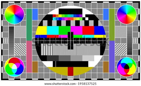 Tv Color Test Pattern On High Stock Vector Royalty Free 1958137525