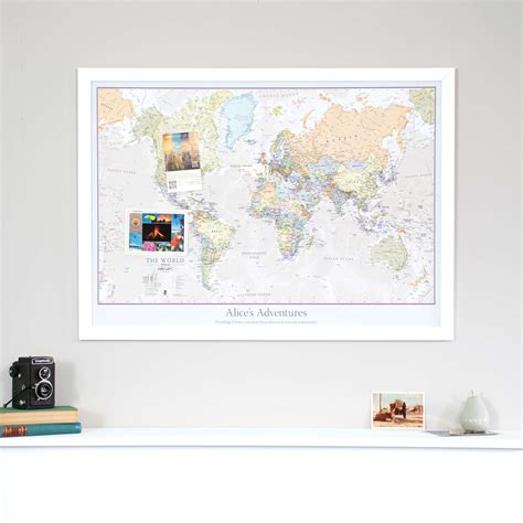 Personalised Classic World Map Buy Online Free Delivery